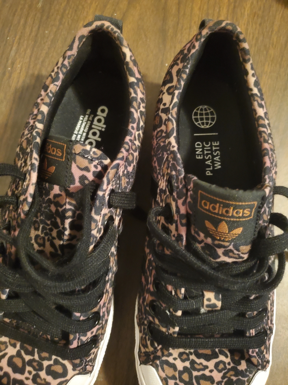 adidas Leopard-Print Platform Sneakers in Black, white and Brown - Picture 9 of 12